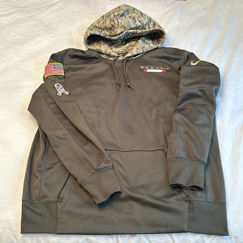 Houston Texans Salute to Service Nike dri-fit hoodie XL
